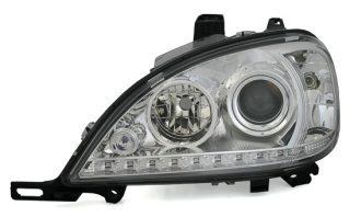 Mercedes Benz ML 163 98-01 - Přední světla s LED svícením chrom