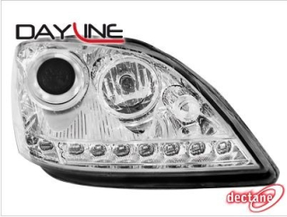 Mercedes Benz ML 164 05-08 - Přední světla s LED svícením chrom