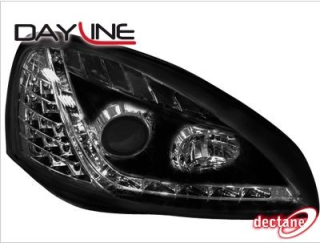 OPEL CORSA C 01-06 Přední světla Devil Eyes s LED denním svícením Black 