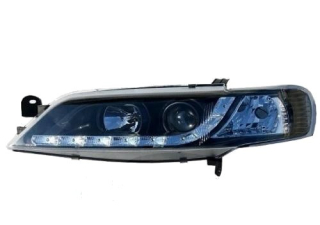 Opel Vectra B 96-99 Přední světla DEVIL EYES s LED denním svícením Black