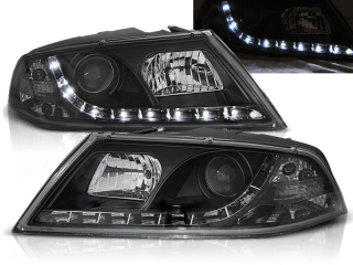 Přední světla Škoda Octavia 2, 2004-2008, LED Daylight, černé