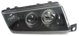 Škoda fabia - přední lampy s ANGELEYES , černé