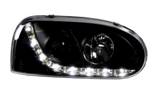 VW Golf III 91-98 Přední světla Devil eyes s LED svícením Černé