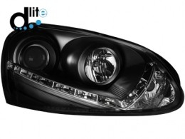 VW Golf V 03-09 Přední světla s LED svícením černé