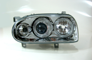 Přední světla VW GOLF III. Provedení Chromové včetně blikače