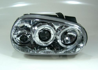 Přední světla VW Golf IV Provedení chrom.