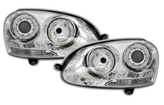 Přední světla VW GOLF V. Provedení Chromové