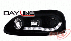 VW Golf V 03-08 Přední světla Devil eyes s LED denním svícením Black