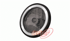 Přední lampy VW Golf I / II Black Chrom Angeleyes - dálková světla