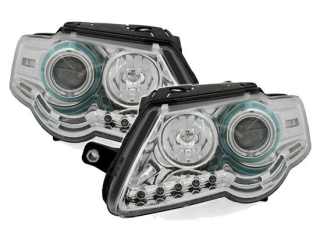 Přední světla VW PASSAT 3C CCFL Angel eyes Chrom