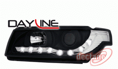 VW Passat 35I Přední světla Devil eyes s LED denním svícením Black