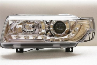 VW Passat 35I Přední světla Devil eyes s LED denním svícením Chrom