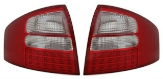 Audi A6 4B Zadní světla LED červeno bílé Krystal