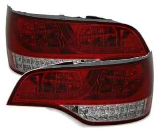 AUDI Q7 - Zadní čirá světla LEDKOVÉ - Červené/Crystalové