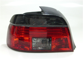 ZADNÍ SVĚTLA, LAMPY BMW E39 SEDAN, 1995-2000, KOUŘOVÉ, ČERVENÉ