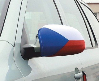 Návlek na zrcátko vlajka ČR 2ks