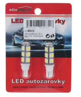 LED žárovka 12V s paticí T10, 13LED/3SMD