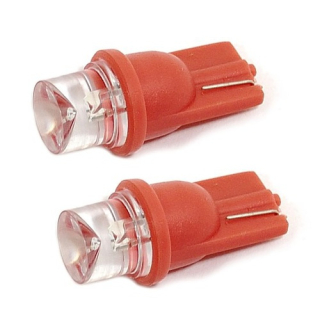 Žárovka 1LED 12V T10 červená 2ks