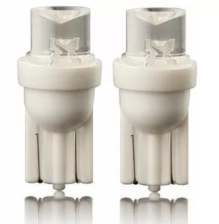 LED žárovky W5W T10 COMPASS, rozptylové 1 LED, bílé 6000K, 2 ks