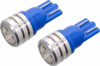 LED žárovka 1SUPER LED 12V T10 modrá 2ks