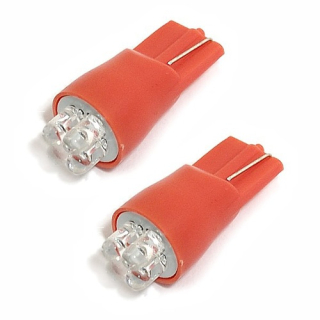 Žárovka 4LED 12V T10 červená 2ks