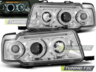 PŘEDNÍ SVĚTLA AUDI 80 B4, 1991-1996, ANGEL EYES, CHROM