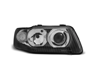 PŘEDNÍ SVĚTLOMETY AUDI A3, 2000-2003, ČIRÉ, ČERNÉ BLACK