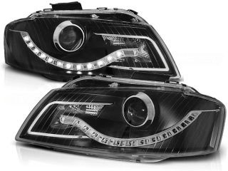 Přední světla Audi A3 8P, 2003-2008, LED Daylight, černé black