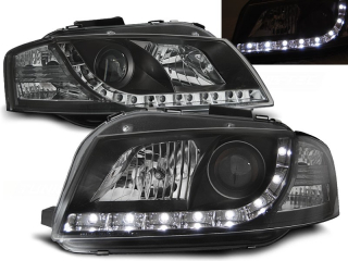 Přední světla Audi A3 8P, 2003-2008, LED Daylight, černé black