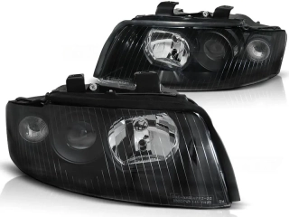 PŘEDNÍ SVĚTLOMETY AUDI A4, 2001-2004, ČERNÉ BLACK