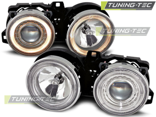 PŘEDNÍ SVĚTLA BMW E30, 1982-1994, ANGEL EYES, CHROM 