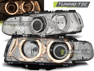 BMW E38 09.98-07.01 H7/H7 Angel Eyes Chrome