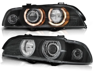 Přední světla BMW E39 95-03 Angel Eyes XENON- černé