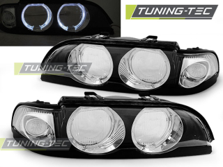 BMW E39 09.95-08.00 kompletní kryty Angel Eyes Black - bez čoček D2S/H7 