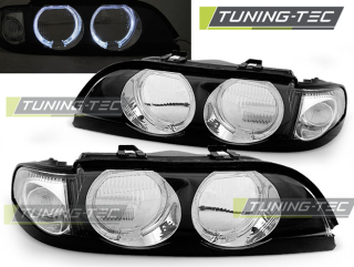 BMW E39 09.95-08.00 kompletní kryty Angel Eyes Black - bez čoček H7/H7 