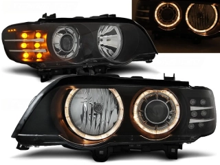 BMW X5 E53 09.99-10.03 Angel Eyes Black LED Indicator