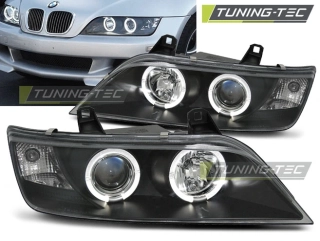 PŘEDNÍ SVĚTLOMETY BMW Z3, 1996-2002, ANGEL EYES, ČERNÉ BLACK