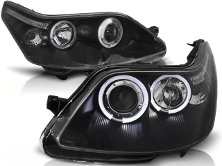 PŘEDNÍ SVĚTLOMETY CITROEN C4, 2004-2010, ANGEL EYES, ČERNÉ BLACK