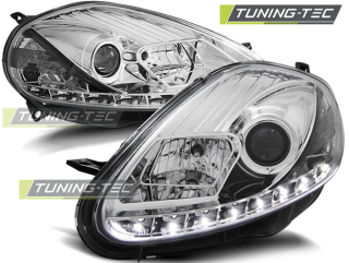 PŘEDNÍ SVĚTLA FIAT GRANDE PUNTO, 2005-2008, LED DAYLIGHT, CHROM