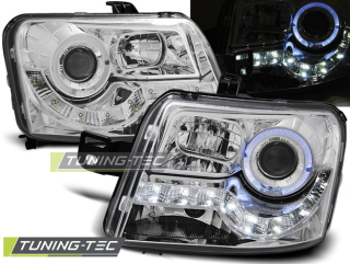 PŘEDNÍ SVĚTLA FIAT PANDA, 2003-, LED DAYLIGHT, CHROM