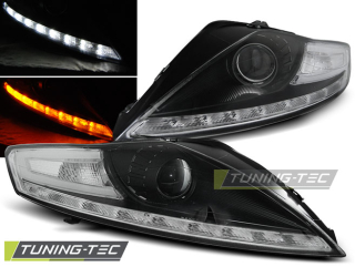 Přední světla Devil Eyes s LED Ford Mondeo 07-10 černá LED blinkr