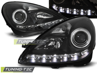PŘEDNÍ SVĚTLA MERCEDES SLK R171, 2004-2011, LED DAYLIGHT, ČERNÉ BLACK