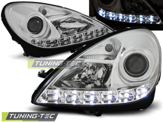 PŘEDNÍ SVĚTLA MERCEDES SLK R171, 2004-2011, LED DAYLIGHT, CHROM
