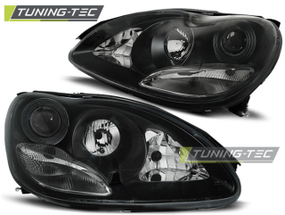 PŘEDNÍ SVĚTLA MERCEDES W220, S-CLASE, 1998-2005, ČERNÉ BLACK