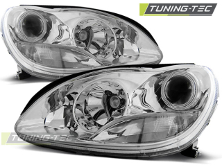 Přední světla Mercedes Benz W220, S-classe 10.02-05.05 - chrom XENON