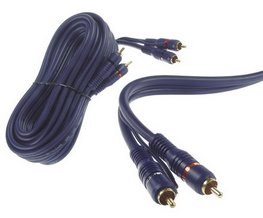 Blue Mid Cinch kabel 3m