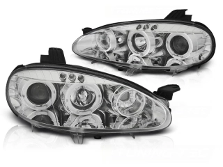 PŘEDNÍ SVĚTLOMETY, SVĚTLA, LAMPY MAZDA MX5, 2001-2005, ANGEL EYES CHROM